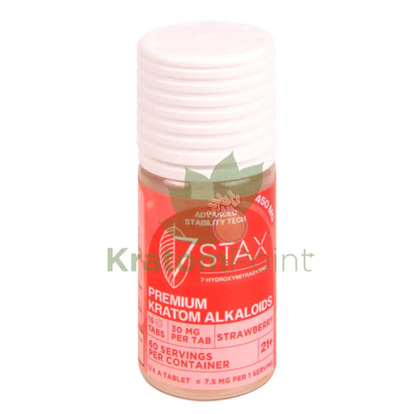 7Stax 7-OH Strawberry Premium Kratom Alkaloid 30mg tablets 15 count Hydroxy