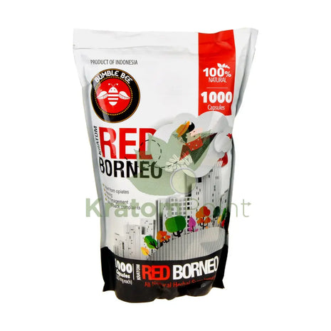 Bumble Bee Red Borneo Kratom, 1000 count capsules