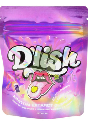 D’lish Kratom Extract Gummies 250mg MIT Blackberry Lemonade 5 count