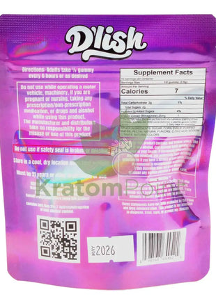 D’lish Kratom Extract Gummies 250mg MIT Blackberry Lemonade 5 count