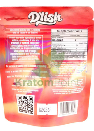 D’lish Kratom Extract Gummies 250mg MIT Pink Lemonade 5 count