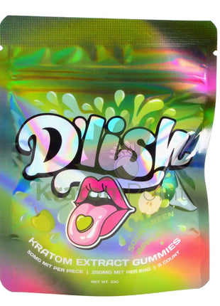 D’lish Kratom Extract Gummies 250mg MIT Sour Green Apple 5 count