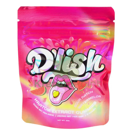 D’lish Kratom Extract Gummies 250mg MIT Sour Patch Watermelon 5 count