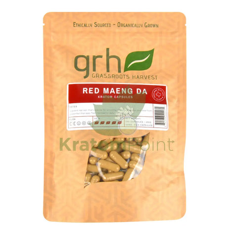 Grassroots Harvest Kratom Red Maeng Da 200 Count Capsules