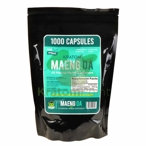 Green Monkey Kratom Maeng Da 1000 Count Capsules