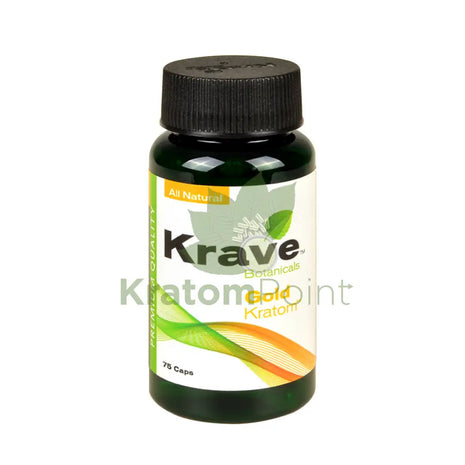 Krave Kratom Gold Capsules, 75 count