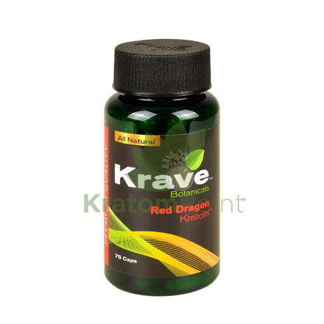 Krave Kratom Red Dragon Capsules, 75 count