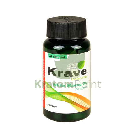 Krave Kratom White Maeng Da Capsules, 75 count