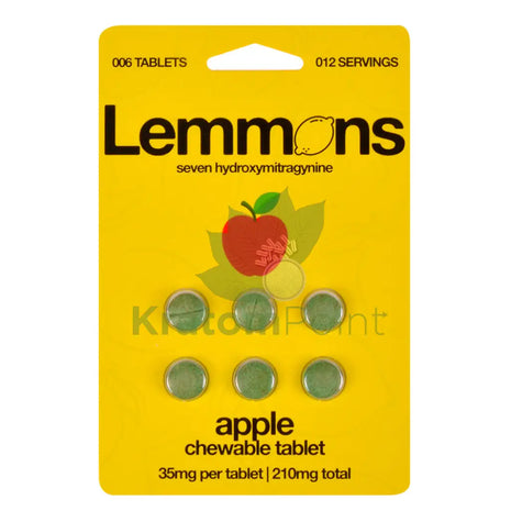 Lemons 7-Hydroxymitragynine Apple 6 Count Tablets Hydroxy