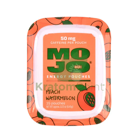 Mojo Peach Watermelon Energy Pouches 50mg 15 count pouches Caffeine