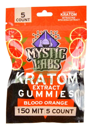Mystic Labs Kratom Extract Gummies Blood Orange 5ct