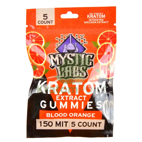 Mystic Labs Kratom Extract Gummies Blood Orange 5ct