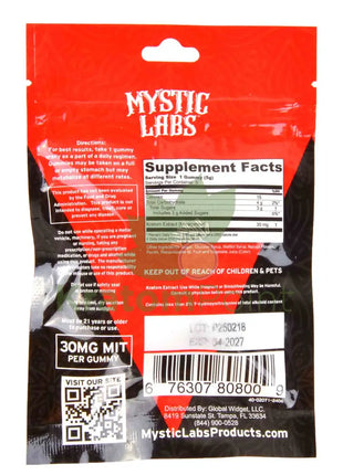 Mystic Labs Kratom Extract Gummies Caribbean Punch 5ct