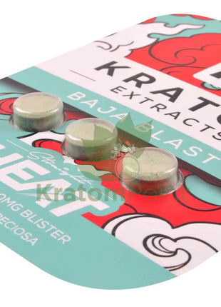 Straight Heat Baja Blast Kratom Extract 200mg Tablets 3ct