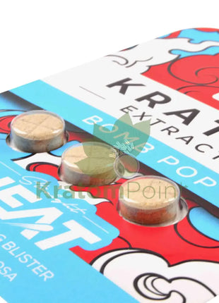 Straight Heat Bomb Pop Kratom Extract 200mg Tablets 3ct