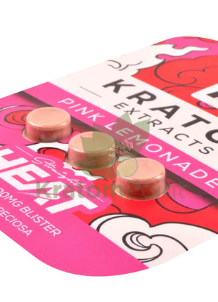 Straight Heat Pink Lemonade Kratom Extract 200mg Tablets 3ct