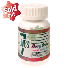 7 Lives Berry Craze 2000mg Mitragynine Tablets 20 count kratom extract