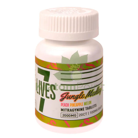 7 Lives Jungle Medley 2000mg Mitragynine Tablets 20 count kratom extract
