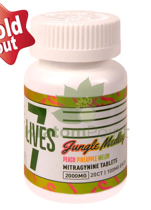 7 Lives Jungle Medley 2000mg Mitragynine Tablets 20 count kratom extract