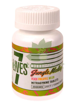 7 Lives Jungle Medley 2000mg Mitragynine Tablets 20 count kratom extract