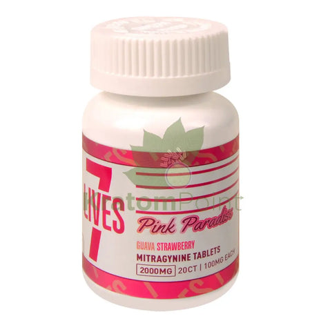 7 Lives Pink Paradise 2000mg Mitragynine Tablets 20 count kratom extract