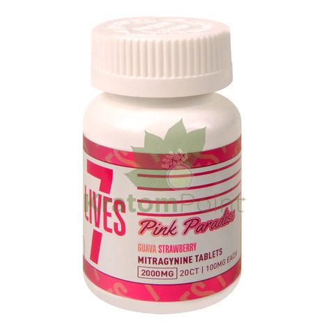 7 Lives Pink Paradise 2000mg Mitragynine Tablets 20 count kratom extract