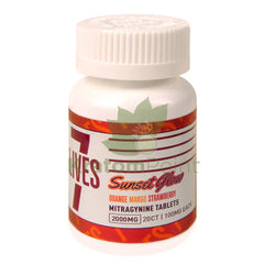 7 Lives Sunset Glow 2000mg Mitragynine Tablets 20 count kratom extract