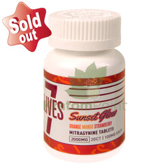 7 Lives Sunset Glow 2000mg Mitragynine Tablets 20 count kratom extract