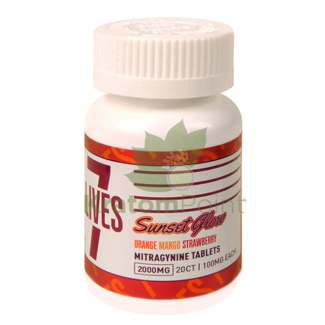 7 Lives Sunset Glow 2000mg Mitragynine Tablets 20 count kratom extract