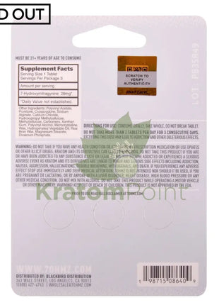 7 OHMZ 28mg Sustained Formula Kratom Tablets 3 Count Hydroxy