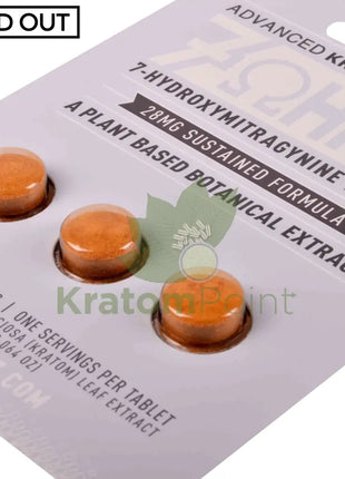 7 OHMZ 28mg Sustained Formula Kratom Tablets 3 Count Hydroxy