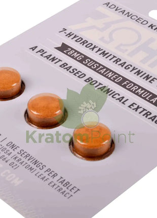 7 OHMZ 28mg Sustained Formula Kratom Tablets 3 Count Hydroxy