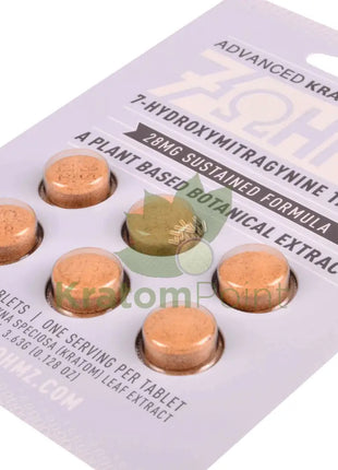 7 OHMZ 28mg Sustained Formula Kratom Tablets 6 Count Hydroxy