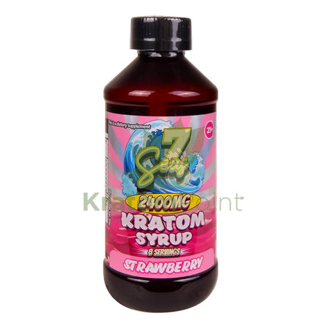 7 Seas 2400mg Strawberry Kratom Syrup 1 bottle