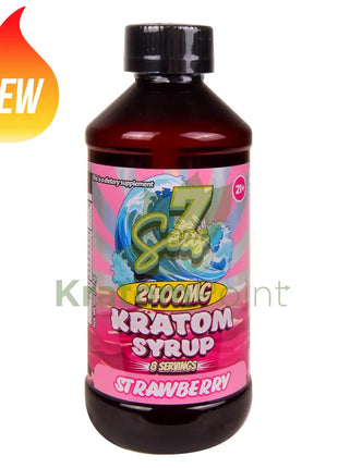 7 Seas 2400mg Strawberry Kratom Syrup 1 bottle