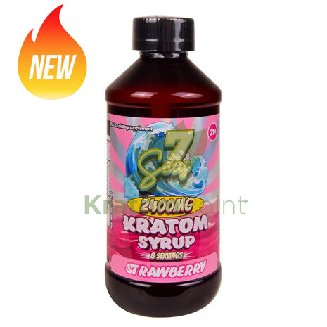 7 Seas 2400mg Strawberry Kratom Syrup 1 bottle