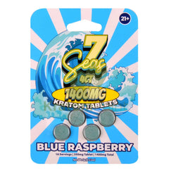 7 Seas Blue Raspberry Kratom Tablets 1400mg 4ct - kratom extract