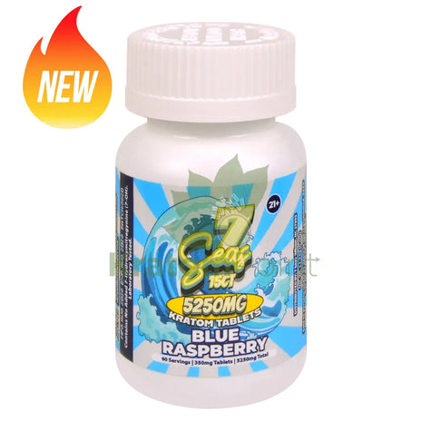 7 Seas Blue Raspberry Kratom Tablets 5250mg 15ct - kratom extract