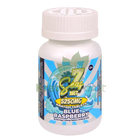 7 Seas Blue Raspberry Kratom Tablets 5250mg 15ct - kratom extract