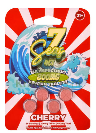 7 Seas Cherry Full Spectrum Kratom Tablets 800mg 4ct kratom extract