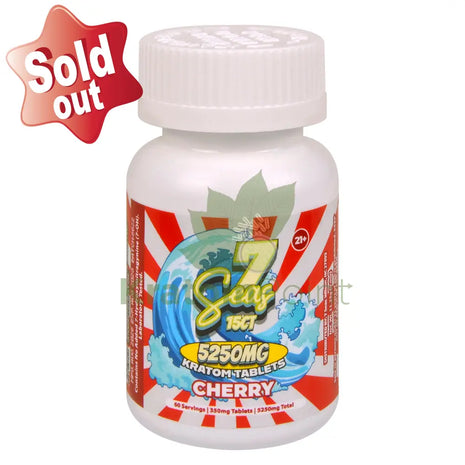 7 Seas Cherry Kratom Tablets 5250mg 15ct - kratom extract