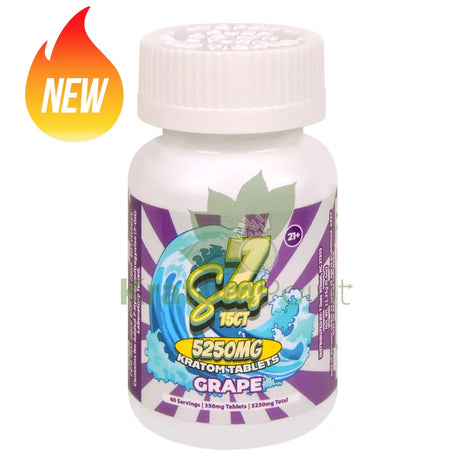 7 Seas Grape Kratom Tablets 5250mg 15ct - kratom extract