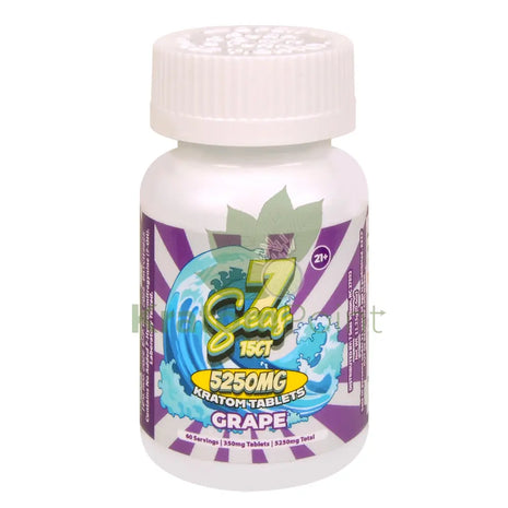 7 Seas Grape Kratom Tablets 5250mg 15ct - kratom extract