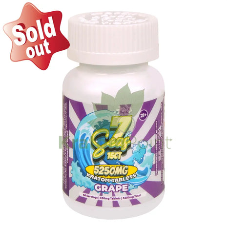 7 Seas Grape Kratom Tablets 5250mg 15ct - kratom extract