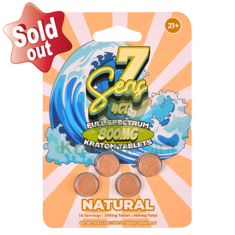 7 Seas Natural Full Spectrum Kratom Tablets 800mg 4ct kratom extract