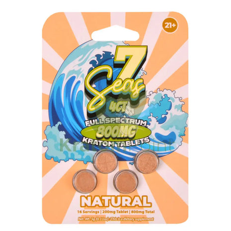 7 Seas Natural Full Spectrum Kratom Tablets 800mg 4ct kratom extract