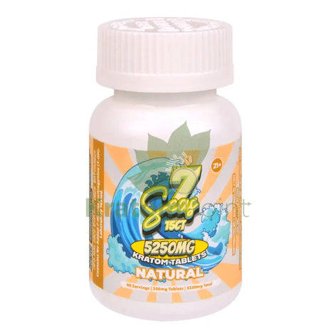 7 Seas Natural Kratom Tablets 5250mg 15ct - kratom extract