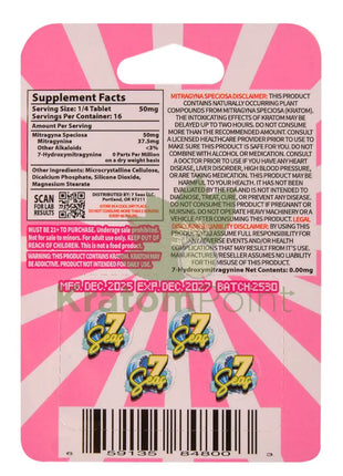 7 Seas Strawberry Full Spectrum Kratom Tablets 800mg 4ct kratom extract