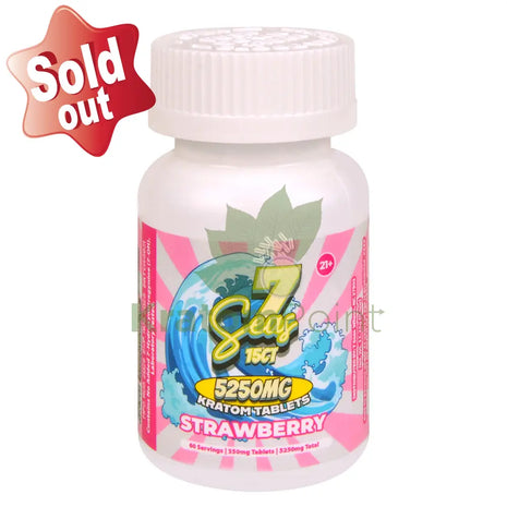7 Seas Strawberry Kratom Tablets 5250mg 15ct - kratom extract