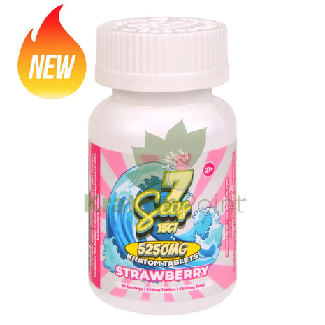 7 Seas Strawberry Kratom Tablets 5250mg 15ct - kratom extract